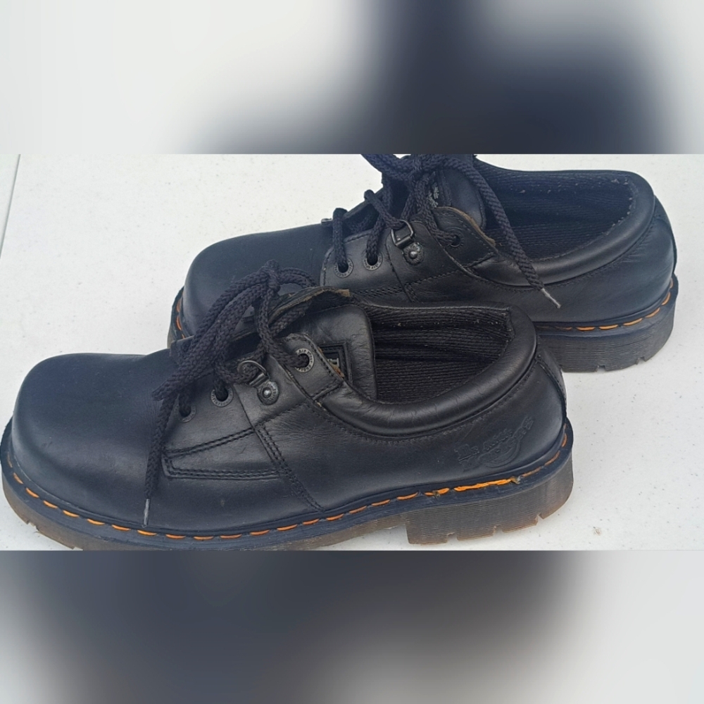Dr Martens US 10 Oxford 8833 Black Leather England Y2K Chunky Lace Up Shoes